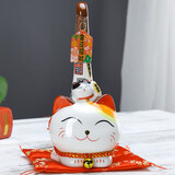 板谷山 乔迁开业送礼创意家居办公礼品生日陶瓷摆件礼物储蓄罐 招财猫