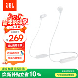 JBL TUNE 135BT蓝牙无线耳机 颈挂式运动耳机 无线立体声耳机 白色生日新年礼物