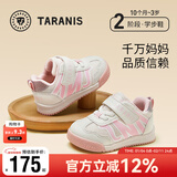 泰兰尼斯春季童鞋女宝宝学步鞋软底机能鞋婴儿面包鞋 白/粉24码