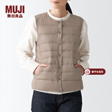 MUJIMUJI 女式 轻量羽绒便携式背心 女士马甲马夹外搭冬季款BDC06C1A  深咖啡色 L