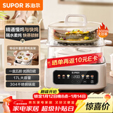 苏泊尔（SUPOR）电炖锅 煲汤锅隔水炖锅0涂层家用多功能锅炖蒸煮一体17L电炖盅炖汤锅电蒸锅 DZ20FC871
