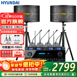 HYUNDAI现代专业会议室音响设备套装蓝牙功放培训教室舞蹈室家庭KTV背景音乐系统壁挂音箱 【两音响/四鹅颈】会议音响套装（50-120平）
