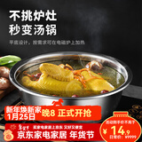 美厨（MAXCOOK）菜盆调料盆味斗 加厚不锈钢和面洗菜拌沙拉腌肉盆 味斗24cm