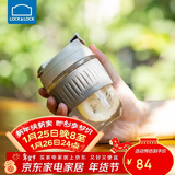 乐扣乐扣（LOCK&LOCK）咖啡杯手持玻璃杯男女学生便携式吸管杯子350ML灰色 LLG689GRY