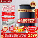 格力（GREE）【除湿净化一体机】除湿机抽湿机家用25升/天单间≤50㎡空气净化UV除菌除潮防霉吸湿干衣DH25EPA1B