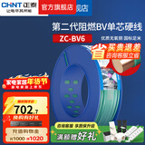 正泰（CHNT）阻燃电线BV2.5/4/6平方单股铜芯电线 电缆线国标电源线家用铜芯线 绿色零线BV6  100米
