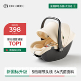 怡戈（Ekobebe）小元宝新生婴儿提篮式儿童安全座椅汽车用宝宝便携车载提篮奶酪白