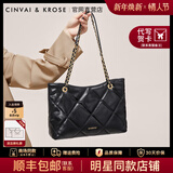 CinvaiKrose托特包包女包2026新款斜挎包通勤单肩包生日情人节礼物送女友老婆 黑色Black【节日送礼表白可代写心意贺卡】
