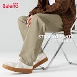 班尼路（Baleno）休闲裤男春秋季长裤男士简约潮流直筒裤青少年显瘦百搭宽松裤子男