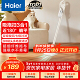 海尔（Haier）吸尘器家用宠物拖地除尘机小型轻音大吸力大功率轻机身吸尘机湿拖擦地吸拖一体HZG-Q29W新年好礼