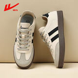 回力（Warrior）男鞋秋季透气休闲运动鞋子男士复古板鞋德训阿甘鞋 0053 米黑 43