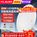 FSL 佛山照明led吸顶灯阳台灯卧室灯厨房厨卫灯玄关过道灯现代简约 全白25W 中性光4000K