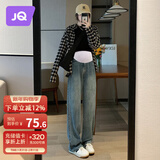 婧麒（JOYNCLEON）孕妇裤秋冬休闲外穿打底阔腿牛仔裤小个子 复古蓝 L jyk26751