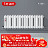 金旗舰暖气片家用钢制水暖壁挂式全屋暖气定制集中供暖自采暖立式散热器 防腐金刚60F-高300mm 6分口