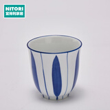 宜得利家居 日式餐具饭碗双耳碗圆碟茶杯方形碗太十草 茶杯315-F3