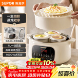 苏泊尔（SUPOR）电炖锅 电炖盅  隔水炖煮 家用煮粥煲汤锅燕窝炖盅 钢胆直炖 炖汤锅一盅四胆4L 上蒸下炖DZ25YC893