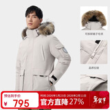 骆驼（CAMEL）户外极寒派克工装毛领情侣款羽绒服保暖加厚中长款外套