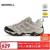 迈乐（Merrell）官方店男女款户外登山徒步鞋减震MOAB 3迈越者轻量防滑耐磨透气 J036346米白（女款） 36
