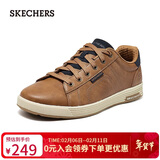 斯凯奇（Skechers）新年礼物男鞋冬复古商务板鞋休闲鞋软底减震舒适通勤平底鞋210946
