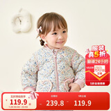 巴拉巴拉儿童羽绒服三防衣服轻薄棒球领外套男女童装2025新款秋冬装碎花萌