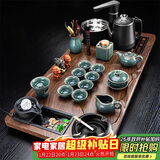 原和功夫茶具套装家用整套自动烧水一体茶盘茶杯茶壶办公会客现代茶台