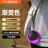 艾勒丝汀【户外蓝牙音响】便携式低音炮金属露营旅行自行车骑行运动无线Mini音箱柏林之声长续航音乐播放器 【渐变紫】360°全景音效丨便携迷你 双重低音炮丨大音量丨超长续航
