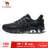 骆驼（CAMEL）全掌气垫鞋男透气减震运动跑步鞋子 A93239L7565 幻影黑 40