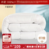 水星家纺 被子被芯 七孔透气纤维被 宿舍可用 单双人四季可用春夏空调被 【白色】冬季被（升级工艺） 220x240cm(适配1.8米床套件)