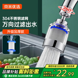 京米优选水龙头过滤延伸器厨房面盆龙头万向防溅净水滤嘴