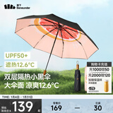 蕉下（beneunder）太阳伞防紫外线夏季遮阳伞晴雨两用伞双层三折防晒伞防晒小黑伞 【经典果趣】嬉柚