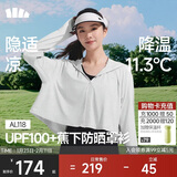 蕉下（beneunder）防晒衣女春夏新款冰丝凉感升级披肩AL118浅炭灰L