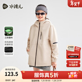 水孩儿（SOUHAIT）童装男童女童加绒外套春季儿童摇粒绒三防风衣 沙卡其 105