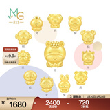 周生生 十二生肖串珠足金黄金转运珠情侣款本命年组合单颗定价 机灵猴(与蛇六合) 93699C