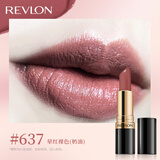 露华浓丽采保湿滋润唇膏女士哑光黑管口红4.2g不掉色美妆化妆品女彩妆 637#晕红裸色（奶油质地）