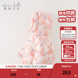 戴维贝拉（DAVE＆BELLA）儿童羽绒服女童上衣男童羽绒衣冬装新款宝宝衣服保暖小童外套 小兔印花【现货】DB4238127 100 cm（建议身高90-100cm）