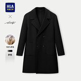HLA海澜之家大衣男冬季轻商务时尚系列中长款羊毛外套男新年