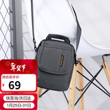 高尔夫GOLF单肩包男士休闲帆布迷你斜挎包防泼水潮流帆布包百搭小包随身挂包时尚手机包5I596335J灰色