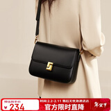 金狐狸（FOXER）牛皮女士包包女包单肩包斜挎包女腋下小方包女友生日情人节礼物