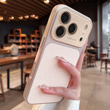 和肯 秒变大视窗适用iPhone18pro手机壳荔枝纹苹果17promax软边16pro轻奢15PM全包镜头膜14防摔保护套 【白色】大视窗-荔枝皮纹-水晶镜头膜 iPhone17ProMax