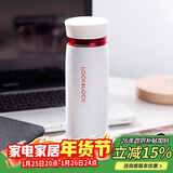 乐扣乐扣（LOCK&LOCK）不锈钢保温杯情侣学生水杯菲特旋转盖轻量杯450ml白红 LHC4131WR
