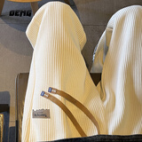 OEMG美式休闲裤男女春秋冬季宽松阔腿运动潮流牌卫式长裤子男 米色常规 M 【建议105-120斤】