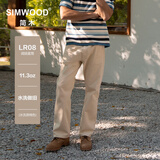SIMWOOD简木男装【LR08阔腿直筒】11.3盎司水洗做旧复古牛仔裤SO230034 水洗原棉色（常规版） 28 (建议100-115斤)