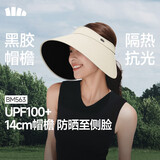 蕉下（beneunder）灯罩帽大帽檐遮阳帽子女黑胶防晒帽全脸遮阳空顶帽太阳帽BM563