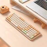 B.O.W航世K509DL无线蓝牙三模键盘适用华为小米苹果笔记本电脑台式充电便携女生办公游戏通用软乎乎橘喵