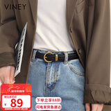 viney牛皮女士皮带复古针扣裤带时尚简约裙带百搭轻奢腰带装饰生日礼物