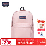 JANSPORT杰斯伯书包轻便双肩包男女旅行包简约背包电脑包学生校园 4QUT7N8蜜蜡粉-侧边袋