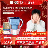 碧然德（BRITA） 过滤净水器 家用滤水壶 净水壶 海洋系列 3.5L蓝色 一壶六芯装 环保加固包装