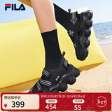 斐乐 斐乐女鞋草莓凉鞋夏厚底增高玛丽珍运动魔术贴凉拖 黑-BK 37.5