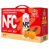 福兰农庄NFC橙汁100%鲜榨果汁饮料1L*4瓶0脂肪礼盒装