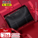 千百度（C.BANNER）头层牛皮包包女包斜挎包中年妈妈腋下包生日情人节礼物送女友老婆